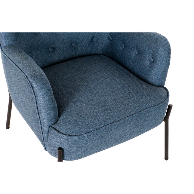 Sessel DKD Home Decor Blau Schwarz Metall 65 x 73 x 79,5 cm