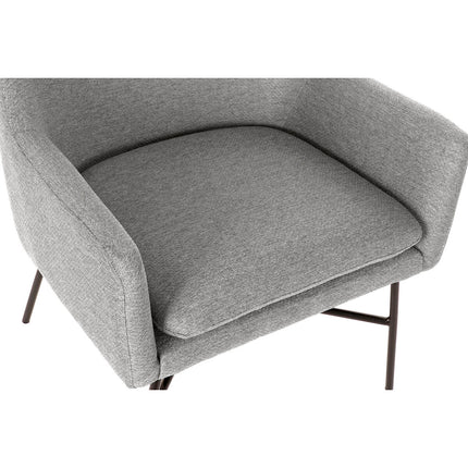 Sessel DKD Home Decor Schwarz Hellgrau Metall 66 x 62 x 76,5 cm