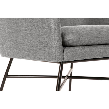 Sessel DKD Home Decor Schwarz Hellgrau Metall 66 x 62 x 76,5 cm