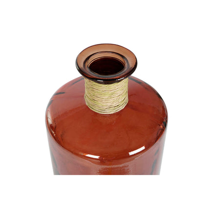 Vase DKD Home Decor 25 x 25 x 75 cm Schnur Terrakotta Verre trempé