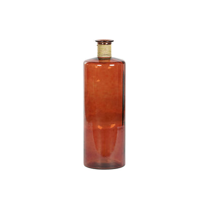 Vase DKD Home Decor 25 x 25 x 75 cm Schnur Terrakotta Verre trempé