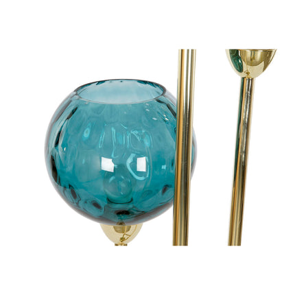 Stehlampe DKD Home Decor Bunt Gold Metall Kristall 50 W 220 V 45 x 45 x 160 cm