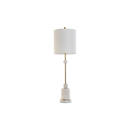 Tischlampe DKD Home Decor Weiß Gold Metall Marmor 50 W 220 V 25 x 25 x 81 cm