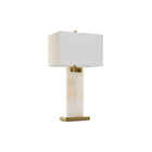 Tischlampe DKD Home Decor Weiß Gold Metall Marmor 50 W 220 V 38 x 25 x 76 cm