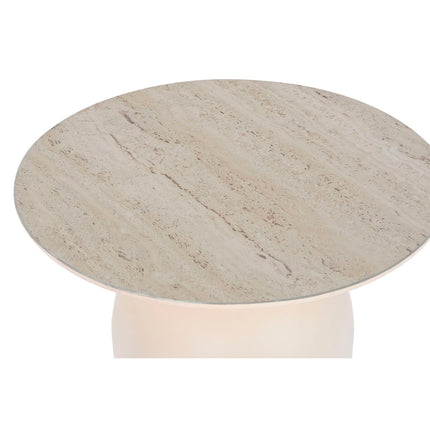 Beistelltisch DKD Home Decor Weiß Beige Hellbraun Metall aus Keramik 60 x 60 x 47 cm