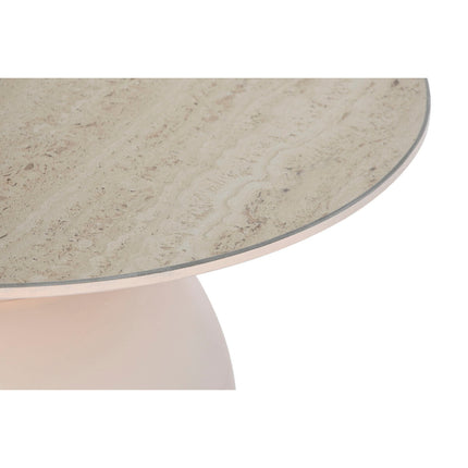 Beistelltisch DKD Home Decor Weiß Beige Hellbraun Metall aus Keramik 60 x 60 x 47 cm