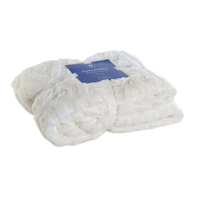 Decke DKD Home Decor Weiß Rhombusse 130 x 170 x 1 cm