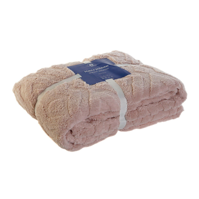 Decke DKD Home Decor Rosa Rhombusse 130 x 170 x 1 cm