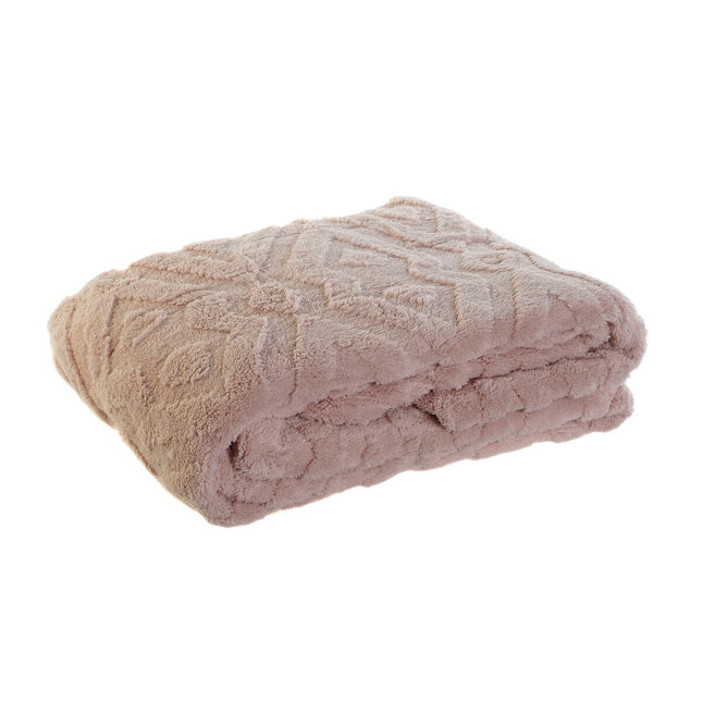 Decke DKD Home Decor Rosa Rhombusse 130 x 170 x 1 cm