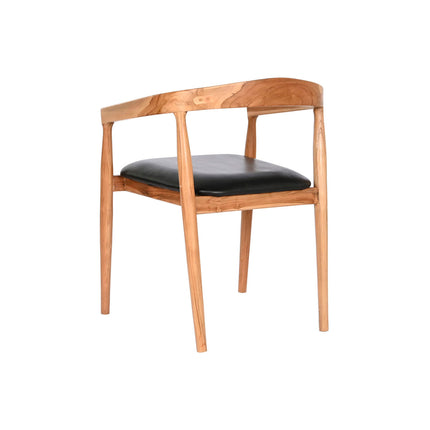 Stuhl DKD Home Decor Schwarz natürlich 58 x 60 x 75 cm
