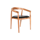 Stuhl DKD Home Decor Schwarz natürlich 58 x 60 x 75 cm