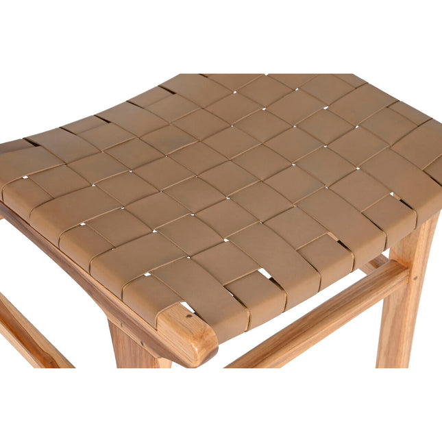 Stuhl DKD Home Decor Beige natürlich Teakholz 50 x 58 x 85 cm