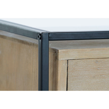 Schubladenschrank DKD Home Decor Schwarz natürlich Metall Holz MDF Moderne 100 x 45 x 82 cm