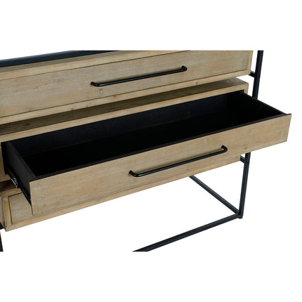 Schubladenschrank DKD Home Decor Schwarz natürlich Metall Holz MDF Moderne 100 x 45 x 82 cm