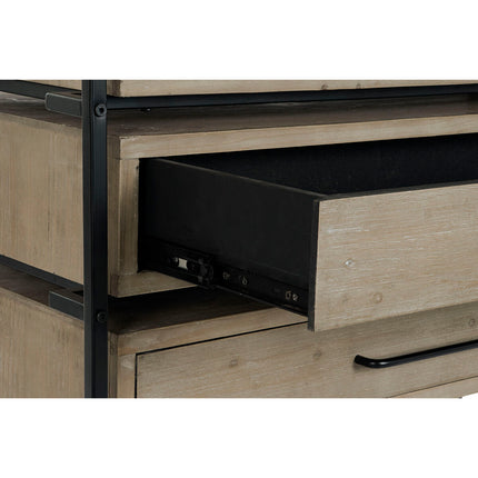 Schubladenschrank DKD Home Decor Schwarz natürlich Metall Holz MDF Moderne 100 x 45 x 82 cm
