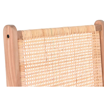 Stuhl DKD Home Decor Weiß Braun natürlich Rattan Teakholz 65 x 80 x 68 cm