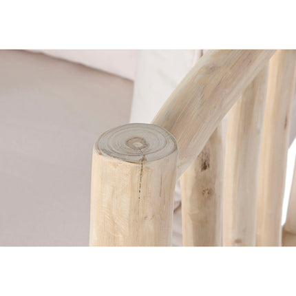 Sessel DKD Home Decor Weiß natürlich Teakholz 80 x 77 x 71 cm