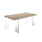 Esstisch DKD Home Decor Durchsichtig Hellbraun Kristall Nussbaumholz Holz MDF 180 x 90 x 76 cm