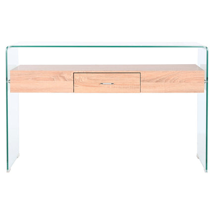 Konsole DKD Home Decor Durchsichtig Hellbraun Kristall Holz MDF 120 x 35 x 80 cm