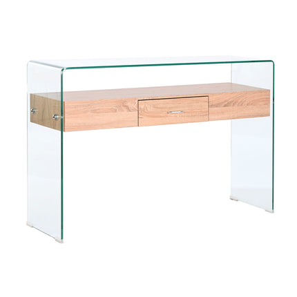 Konsole DKD Home Decor Durchsichtig Hellbraun Kristall Holz MDF 120 x 35 x 80 cm