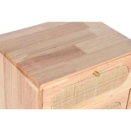 Schubladenschrank DKD Home Decor natürlich Metall Kautschukholz 40 x 30 x 78 cm