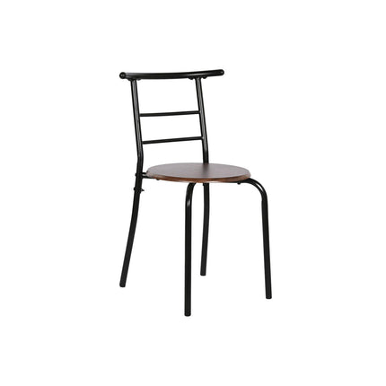 Tisch-Set mit 4 Stühlen DKD Home Decor Braun Schwarz Metall Holz MDF 121 x 55 x 78 cm