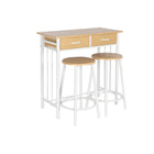 Tisch-Set mit 2 Stühlen DKD Home Decor Metall Holz MDF 80 x 50 x 84 cm