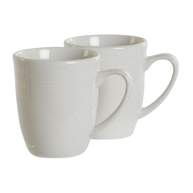 Satz von 4 Henkelbechern DKD Home Decor Weiß Porzellan 330 ml
