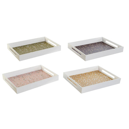 Schale DKD Home Decor Holz MDF Shabby Chic 40 x 30 x 5 cm (4 Stück)
