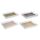 Schale DKD Home Decor Holz MDF Shabby Chic 40 x 30 x 5 cm (4 Stück)