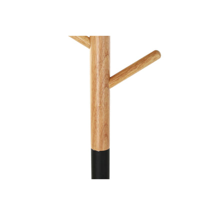 Garderobe DKD Home Decor Schwarz natürlich Metall Kautschukholz Loft 28 x 28 x 177 cm