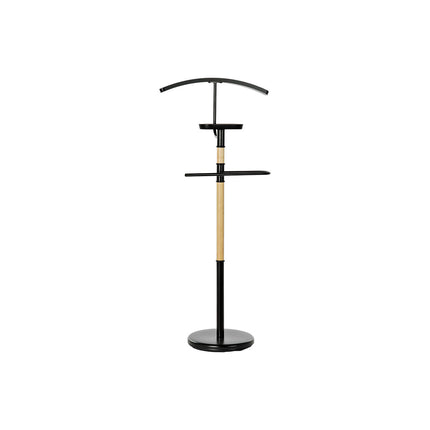 Herrendiener DKD Home Decor Schwarz natürlich Metall Kautschukholz 47 x 28 x 111 cm