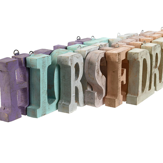 Wanddekoration DKD Home Decor Bunt Urban 40 x 1 x 15 cm (6 Stück)