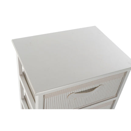Schubladenschrank DKD Home Decor Weiß Bambus Paulonia-Holz 42 x 32 x 98 cm