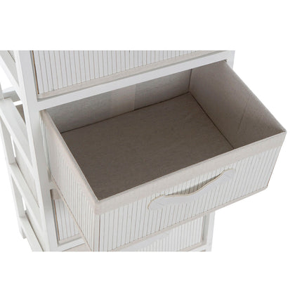 Schubladenschrank DKD Home Decor Weiß Bambus Paulonia-Holz 42 x 32 x 98 cm