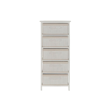 Schubladenschrank DKD Home Decor Weiß Bambus Paulonia-Holz 42 x 32 x 98 cm