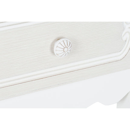 Nachttisch DKD Home Decor Weiß Hellbraun Holz MDF 40 x 34 x 66 cm