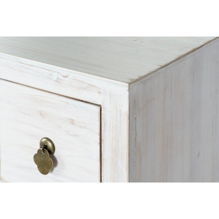 Schubladenschrank DKD Home Decor Weiß natürlich Tanne Holz MDF Orientalisch 63 x 27 x 101 cm