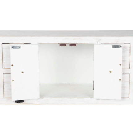 Konsole DKD Home Decor Weiß natürlich Tanne Holz MDF 98 x 26 x 80 cm