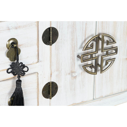 Konsole DKD Home Decor Weiß natürlich Tanne Holz MDF 98 x 26 x 80 cm