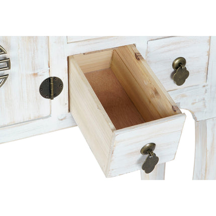 Konsole DKD Home Decor Weiß natürlich Tanne Holz MDF 98 x 26 x 80 cm