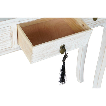 Konsole DKD Home Decor Weiß natürlich Tanne Holz MDF 96 x 26 x 80 cm