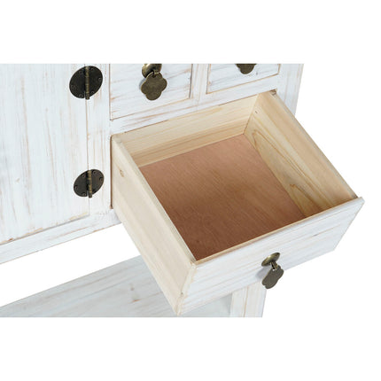 Konsole DKD Home Decor Weiß natürlich Tanne Holz MDF 95 x 24 x 79 cm