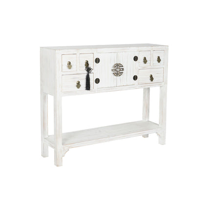 Konsole DKD Home Decor Weiß natürlich Tanne Holz MDF 95 x 24 x 79 cm