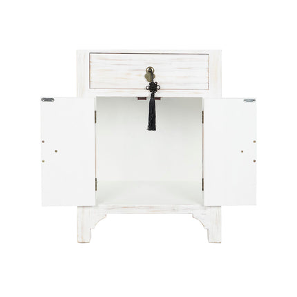 Nachttisch DKD Home Decor Weiß Tanne Holz MDF 45 x 29 x 60 cm