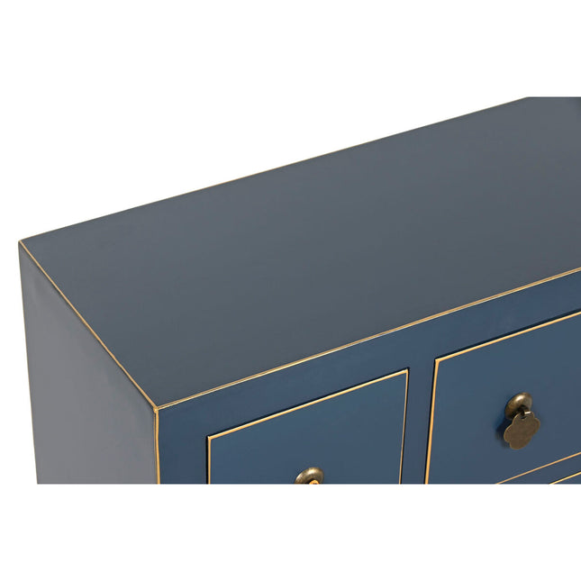 TV-Möbel DKD Home Decor Blau Gold Tanne Holz MDF 130 x 24 x 51 cm