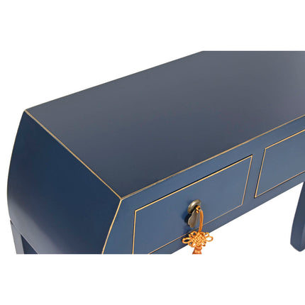 Beistellmöbel DKD Home Decor Blau Gold Tanne Holz MDF 96 x 26 x 80 cm