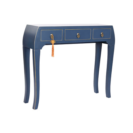 Beistellmöbel DKD Home Decor Blau Gold Tanne Holz MDF 96 x 26 x 80 cm