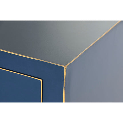 Beistellmöbel DKD Home Decor Blau Gold Tanne Holz MDF 63 x 26 x 83 cm
