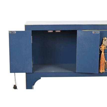 Beistellmöbel DKD Home Decor Blau Gold Tanne Holz MDF 63 x 26 x 83 cm